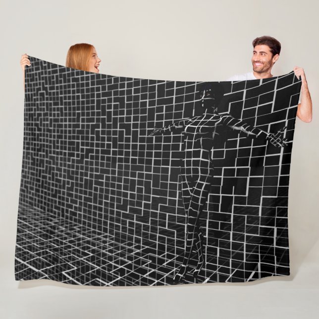 Couverture Polaire Blanche-Toison de Chamelea (En situation)