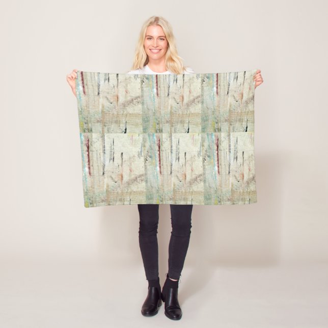 Couverture Polaire Blanche Vintage blanche (En situation)