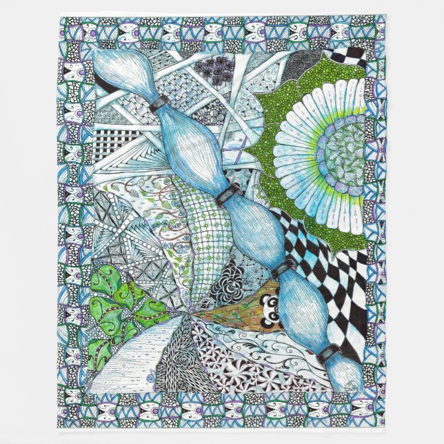 Couverture Polaire Blanche Zen-Fun (Devant)