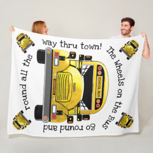 Couverture Polaire Blanchissement personnalisé du bus scolaire