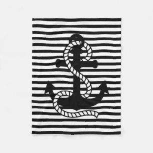 Couverture Polaire Blancs noirs et Ancre noire