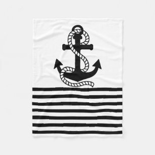 Couverture Polaire Blancs noirs et Ancre noire