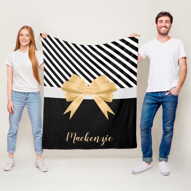 Couverture Polaire Blancs noirs Goldem Bow (En situation)