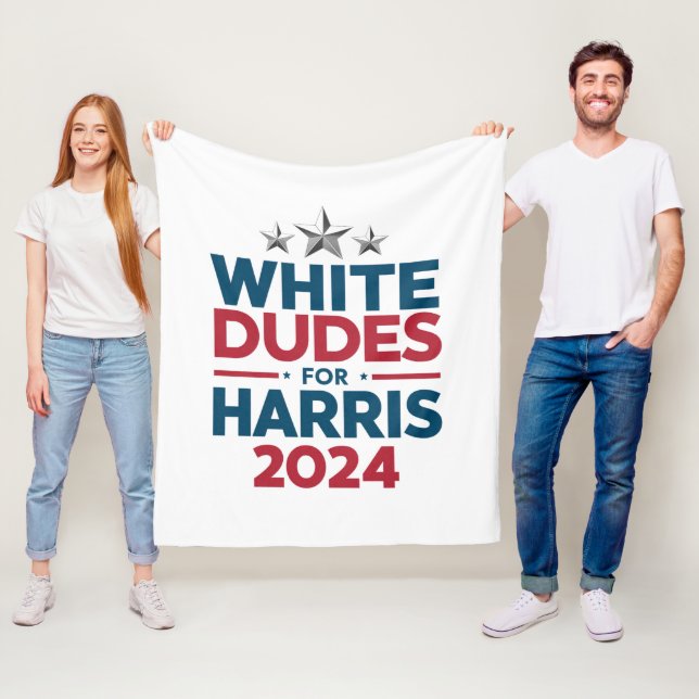 Couverture Polaire Blancs pour Harris-Élection 2024 (En situation)