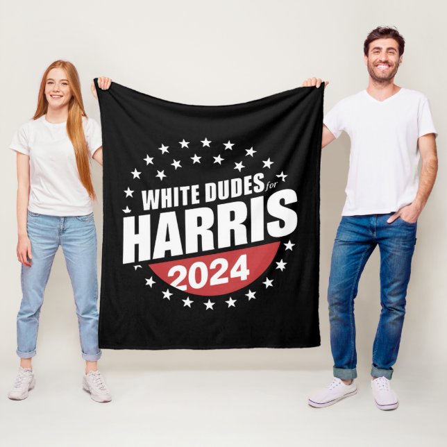 Couverture Polaire Blancs pour Kamala Harris Élection 2024 (En situation)