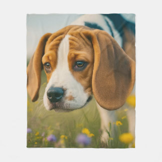 Couverture Polaire Blanket Chien Ami humeur heureuse visage