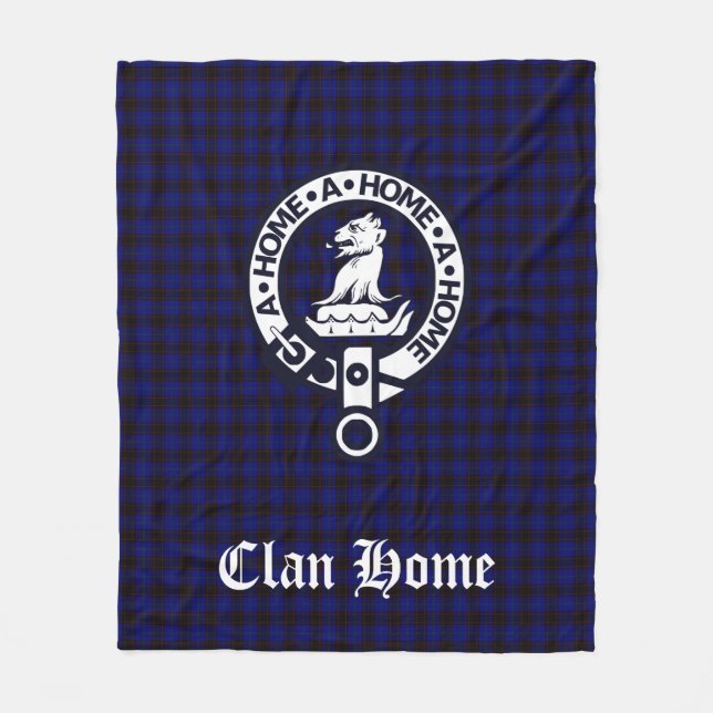 Couverture Polaire Blason de la maison du clan et tartan (Devant)