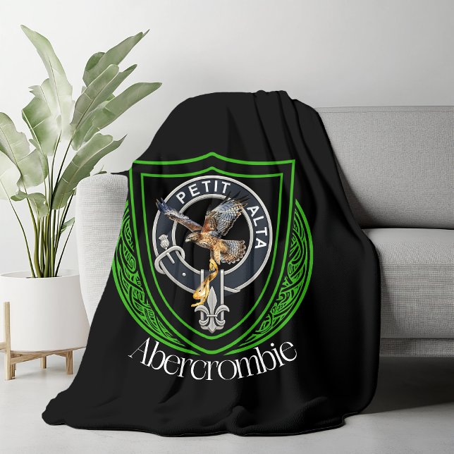 Couverture Polaire Blason du clan écossais Abercrombie (Créateur téléchargé)