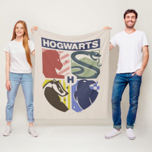 Couverture Polaire Blason timbré vintage HOGWARTS™