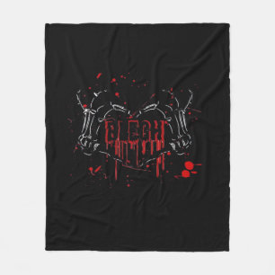 Couverture Polaire Blegh Breakdown, Skeleton Heart Hands, Emo Band, S