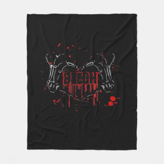 Couverture Polaire Blegh Breakdown, Skeleton Heart Hands, Emo Band, S