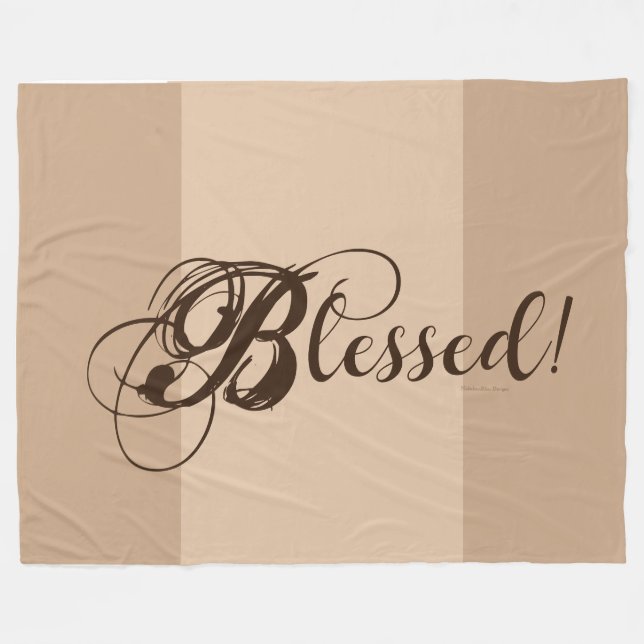 Couverture Polaire Blessed! Fleece Blanket (Tan/ Brown) (Devant (Horizontal))