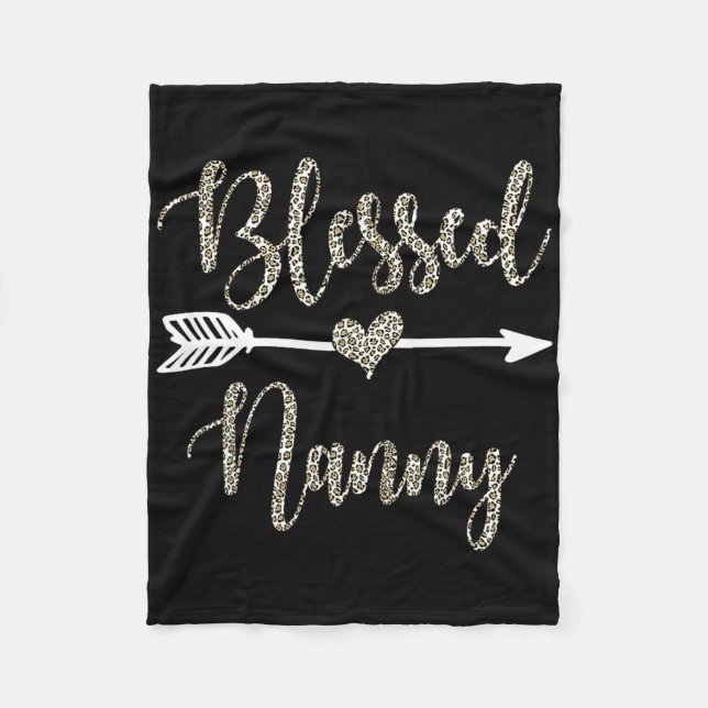 Couverture Polaire Blessed Nanny's Day 2024 Grand-mère Leopard Wo (Devant)