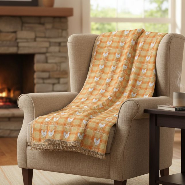 Couverture Polaire Blessed Rustic Chicken Pattern Blanket (Créateur téléchargé)
