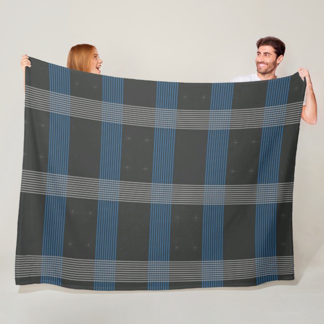 Couverture Polaire Bleu (En situation)