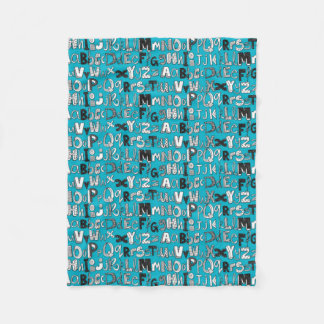 Couverture Polaire bleu ABC