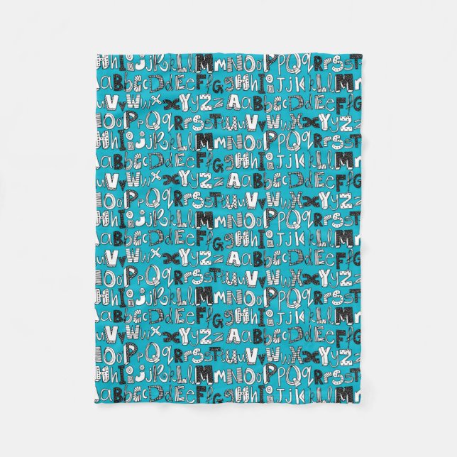 Couverture Polaire bleu ABC (Devant)