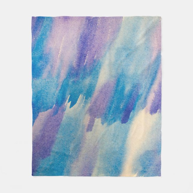 Couverture Polaire Bleu abstrait fond abstrait, aqua, art, art (Devant)