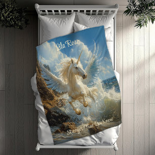 Couverture Polaire Bleu aile Unicorne Imaginaire Nautique Imaginaire 