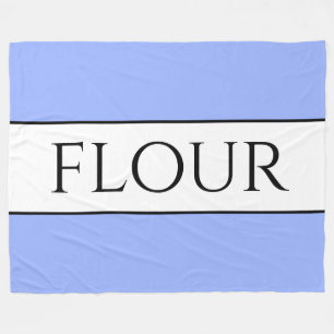 Couverture Polaire Bleu Bleu "FLEURS" Ancien