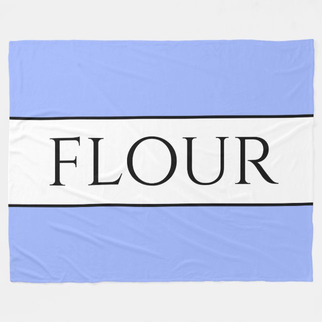 Couverture Polaire Bleu Bleu "FLEURS" Ancien (Devant (Horizontal))