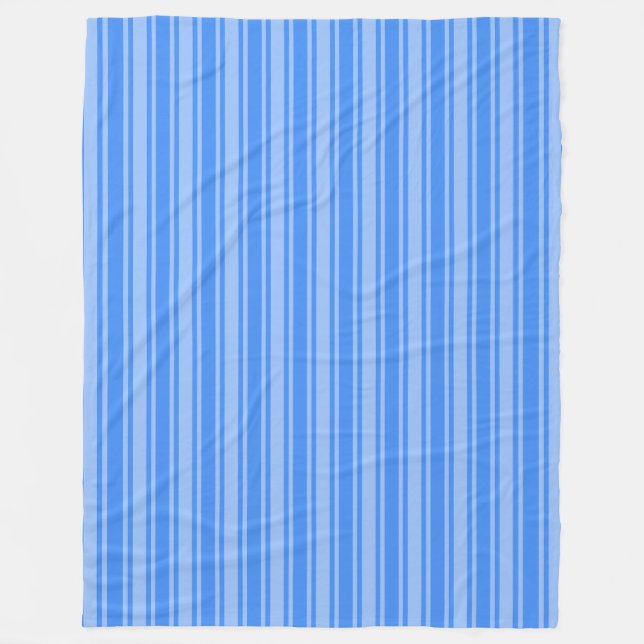 Couverture Polaire Bleu bonbons rayures (Devant)