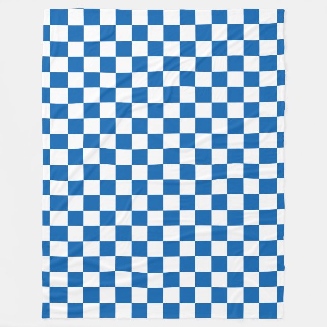 Couverture Polaire Bleu Checkered (Devant)