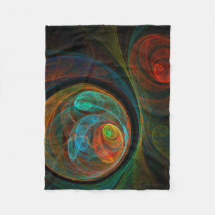 Couverture Polaire Bleu de renaissance Art Abstrait