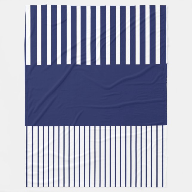 Couverture Polaire Bleu et blanc (Devant)