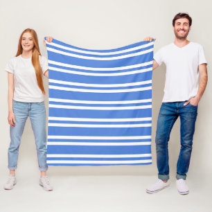 Couverture Polaire Bleu et blanc