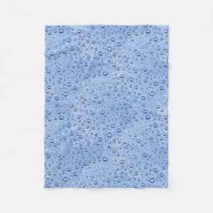 Couverture Polaire Bleu gouttelettes d'eau