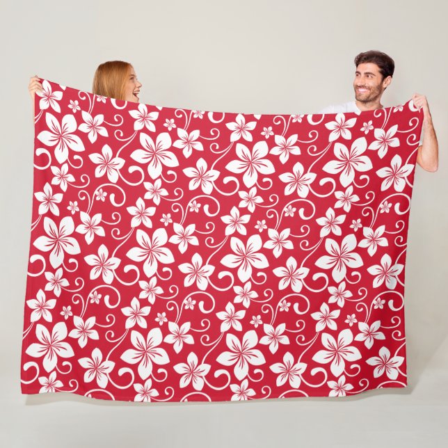 COUVERTURE POLAIRE BLEU HAWAII (ROUGE) (En situation)
