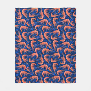 Couverture Polaire Bleu marine nautique de bulle de corail d'océan d
