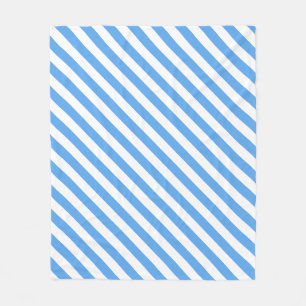 Couverture Polaire Bleu Movain Blanc rayé Modèle décoratif