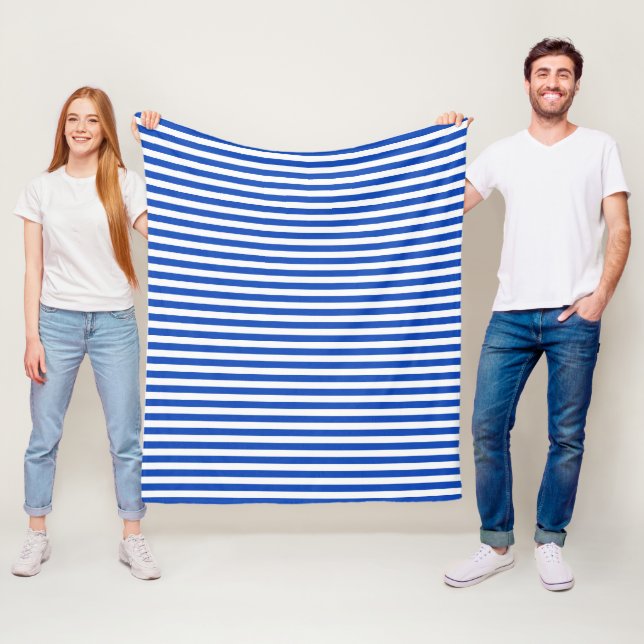Couverture Polaire Bleu Nautique (En situation)