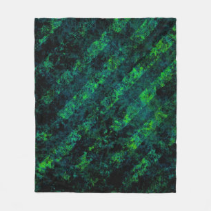 Couverture Polaire Bleu noir vert rayé arrière - plan avec flou, gra