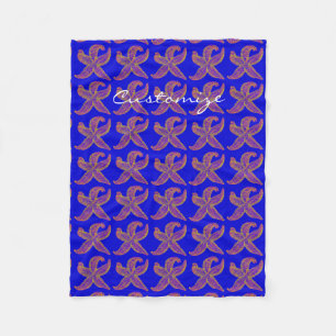 Couverture Polaire bleu tonnerre-anse pourpre