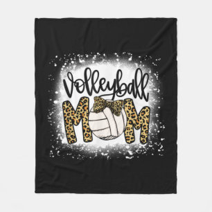 Couverture Polaire Bleu Volleyball Maman Leopard Fun Ball Maman Mothe