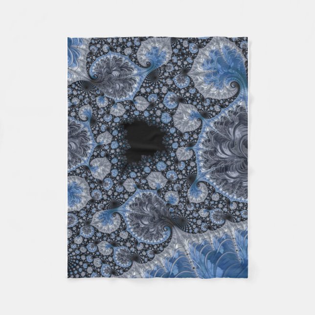 Couverture Polaire Bleus Abstract (Devant)