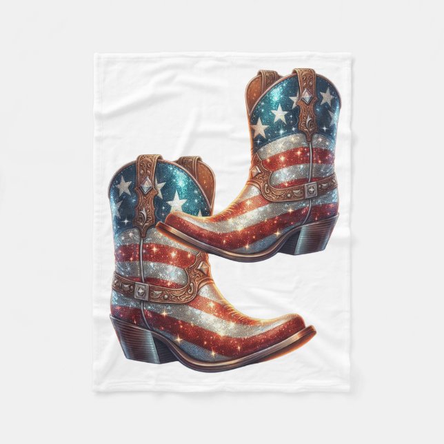Couverture Polaire Bling American Flag Boot (Devant)