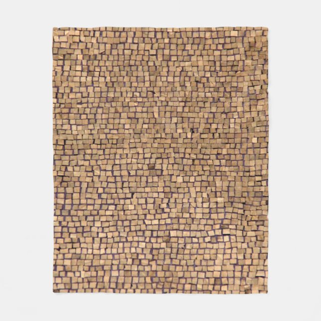Couverture Polaire Bloc de briques Brown (Devant)