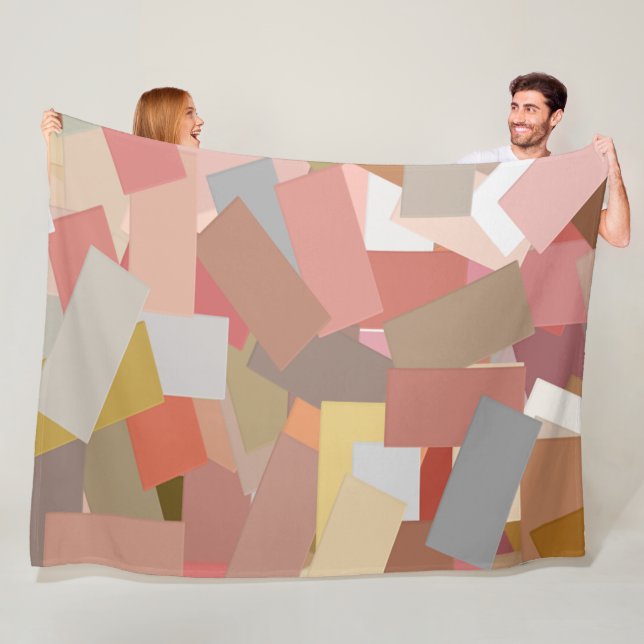 Couverture Polaire Blocs de corail blanc (En situation)