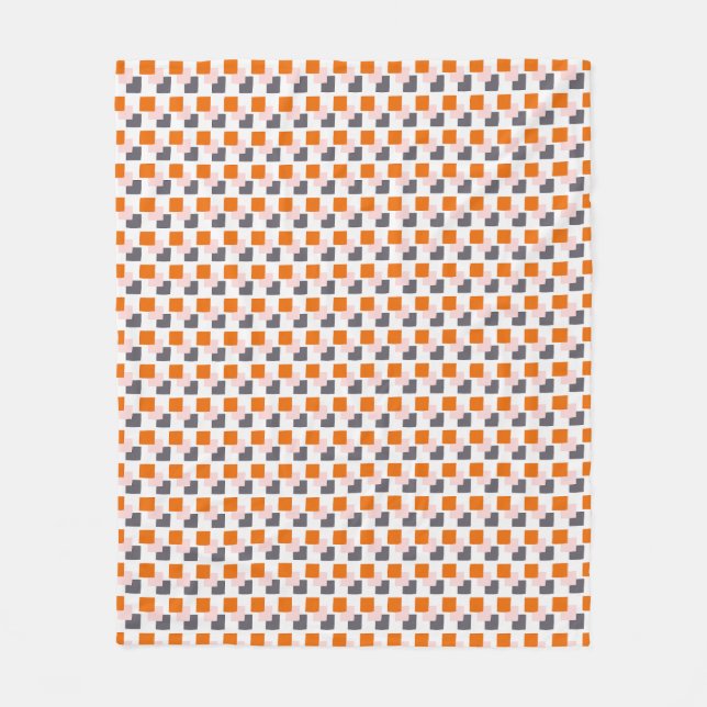 Couverture Polaire Blocs modernes Orange Rose Grey (Devant)