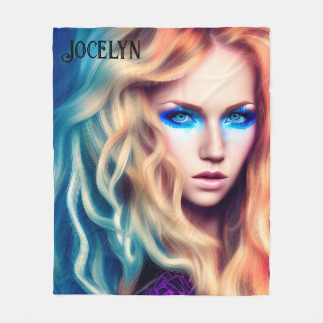 Couverture Polaire Blonde Haired Blue Eyed Bombshell (Devant)