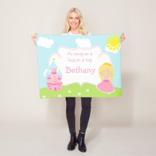 Couverture Polaire Blonde mignonne Notre Petite Princesse