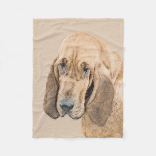 Couverture Polaire Bloodhound Peinture - Joli chien d'origine art