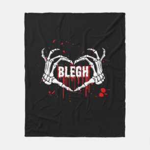 Couverture Polaire Bloody Breakdown, Skeleton Heart Hands Emo, Metalc