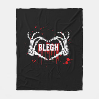Couverture Polaire Bloody Breakdown, Skeleton Heart Hands Emo, Metalc