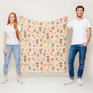 Couverture Polaire Blooms magiques Mandrake Motif