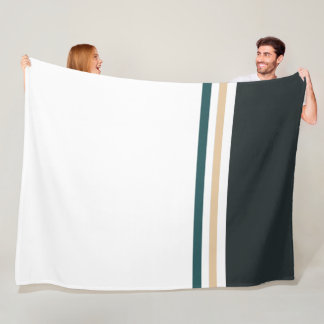 Couverture Polaire Bloques de couleur et rayures modernes tendance